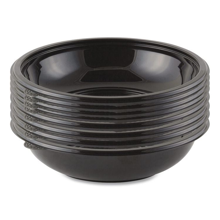 Crystal Classics Bowl, 32 oz, 8.5" Diameter x 2.14" h, Black, Plastic, 300/Carton