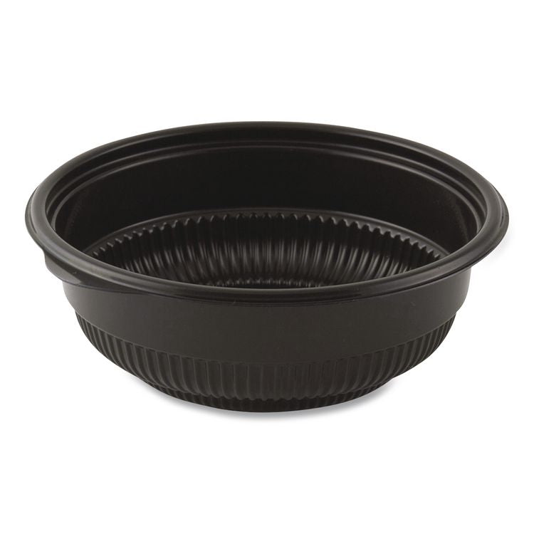 MicroRaves Incredi-Bowl Base, 16 oz, 5.75" Diameter x 2.02" h, Black, Plastic, 250/Carton