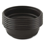 MicroRaves Incredi-Bowl Base, 16 oz, 5.75" Diameter x 2.02" h, Black, Plastic, 250/Carton