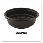 MicroRaves Incredi-Bowl Base, 16 oz, 5.75" Diameter x 2.02" h, Black, Plastic, 250/Carton