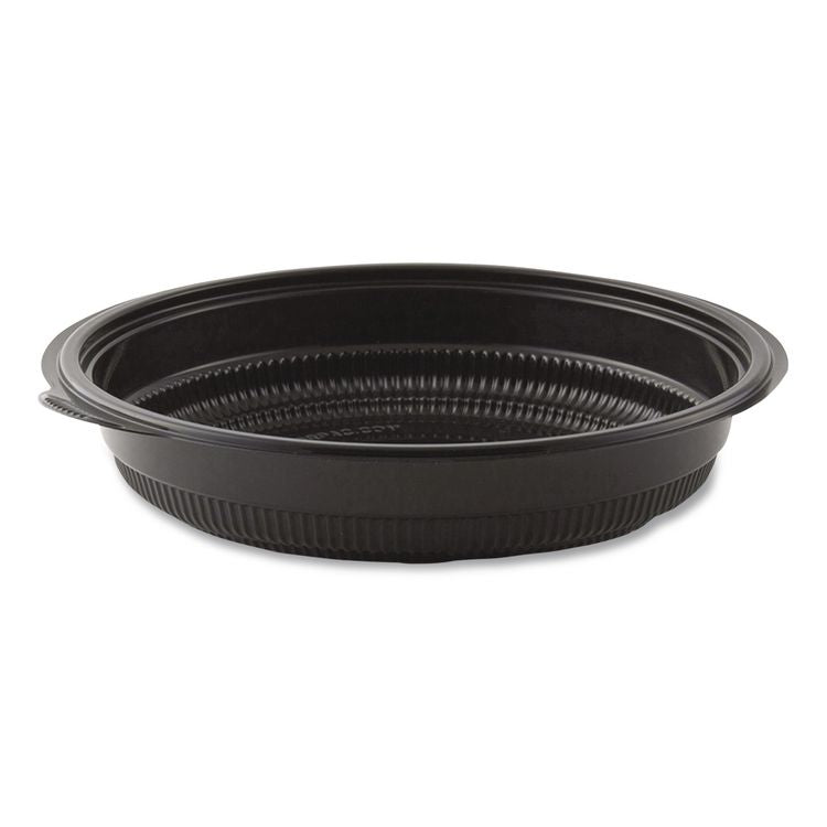 MicroRaves Incredi-Bowl Base, 32 oz, 8.5" Diameter x 1.92" h, Black, Plastic, 150/Carton
