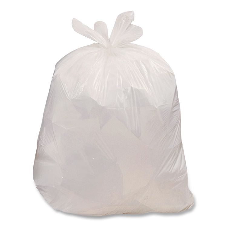 Super Value Pack Can Liners, 13 gal, 0.6 mil, 23.75" x 28", White, 100 Bags/Box, 6 Boxes/Carton