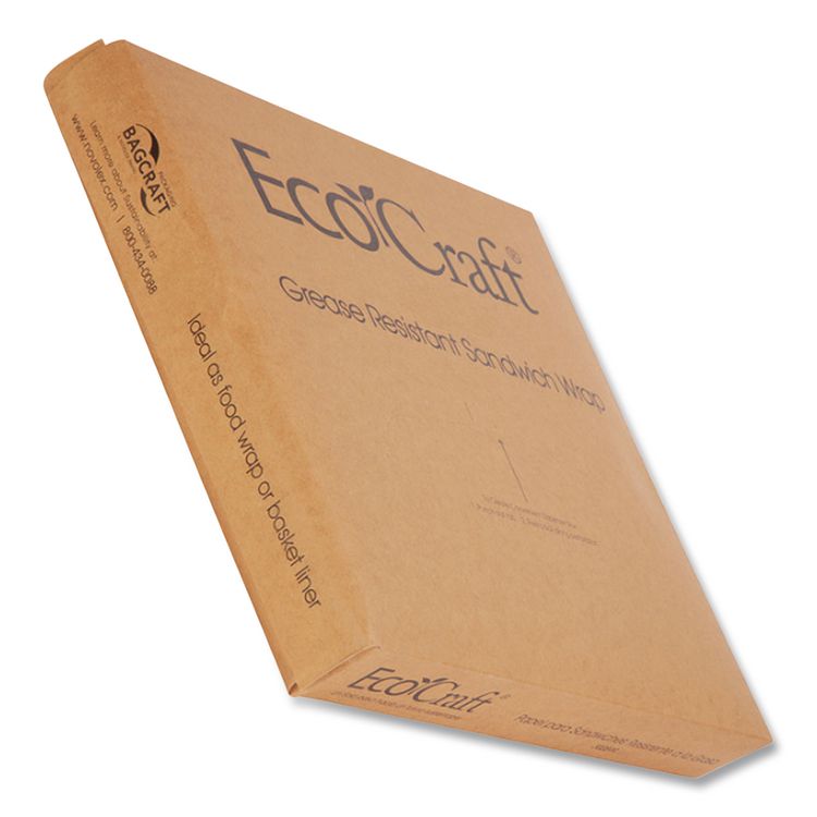EcoCraft Grease-Resistant Paper Wraps and Liners, 14 x 14, Natural, 1,000/Box, 4 Boxes/Carton