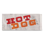 Foil Single-Serve Bags, Hot Dog Labeling, 3.5" x 1.5" x 8.5", Silver/Red/Orange, 1,000/Carton