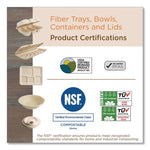 Fiber Plates, Ripple Edge, Paper, 6.1" dia, Natural, 1,000/Carton