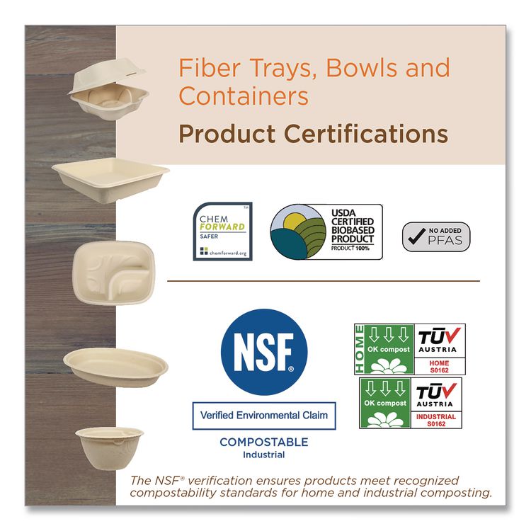 Fiber Cups, 4 oz, 2.9" Diameter x 2.1" h, Natural, Paper, 1,000/Carton