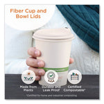 Fiber Lids for Cups, Fits 10 oz to 20 oz Hot Cups, Paper, Natural, 1,000/Carton