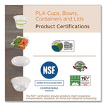 PLA Clear Cold Cups, Flat Style, 2 oz, Plastic, Clear, 2,000/Carton