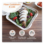 Fiber Containers, 48 oz, 8.7 x 6.5 x 3.1, Natural, Paper, 400/Carton