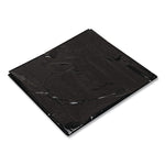 Low-Density Can Liners, 10 gal, 1 mil, 24" x 23", Black, Flat Pack, 500/Carton