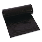 Low-Density Can Liners, 10 gal, 1 mil, 24" x 23", Black, Flat Pack, 500/Carton