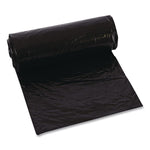 Low-Density Can Liners, 56 gal, 1.25 mil, 43" x 47", Black, Flat Pack, 100/Carton