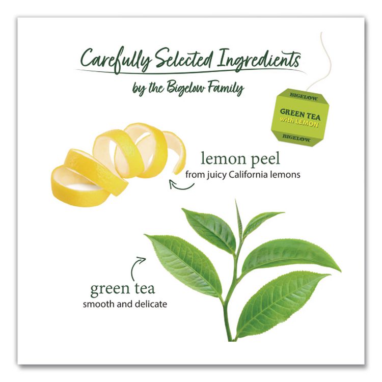 Green Tea With Lemon, Lemon, 0.34 Lbs, 28/box