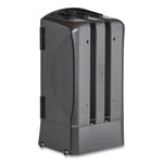 Trio Utensil Dispenser, Holds 100 Forks/100 Knives/100 Spoons, 13.39 x 15.75 x 23.62, Black