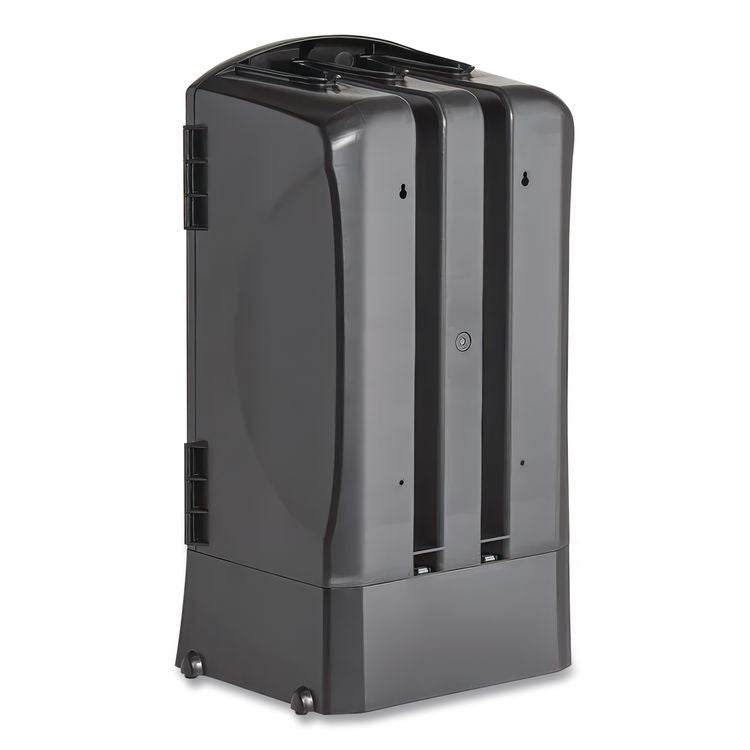 Trio Utensil Dispenser, Holds 100 Forks/100 Knives/100 Spoons, 13.39 x 15.75 x 23.62, Black