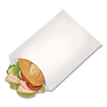 Grease-Resistant Single-Serve Bags, 6" x 0.75" x 7.25", White, 2,000/Carton