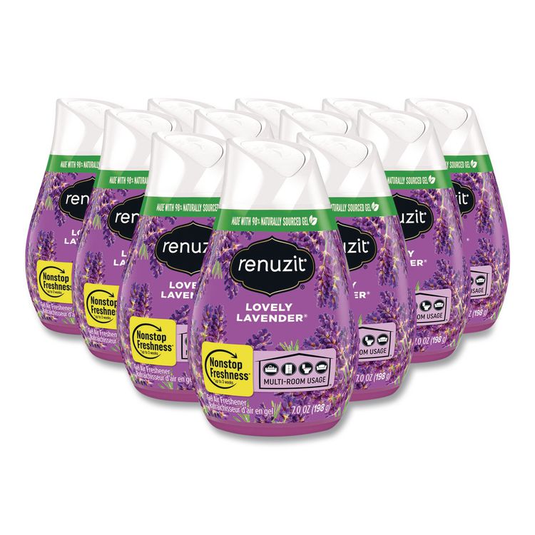 Adjustables Air Freshener, Lovely Lavender, 7 Oz Cone, 12/carton