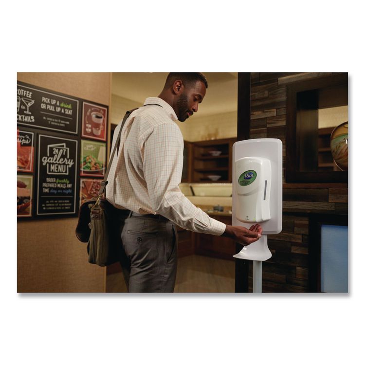 Fit Touch Free Dispenser Floor Stand, 15.7 X 15.7 X 58.3, White