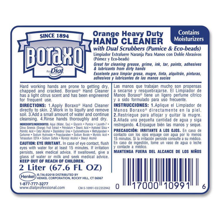 Orange Heavy Duty Hand Cleaner Refill, Citrus Scent, 2 L