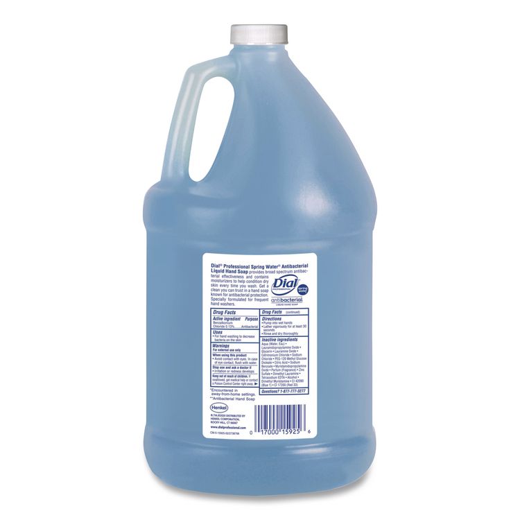 Antibacterial Liquid Hand Soap, Spring Water Scent, 1 gal