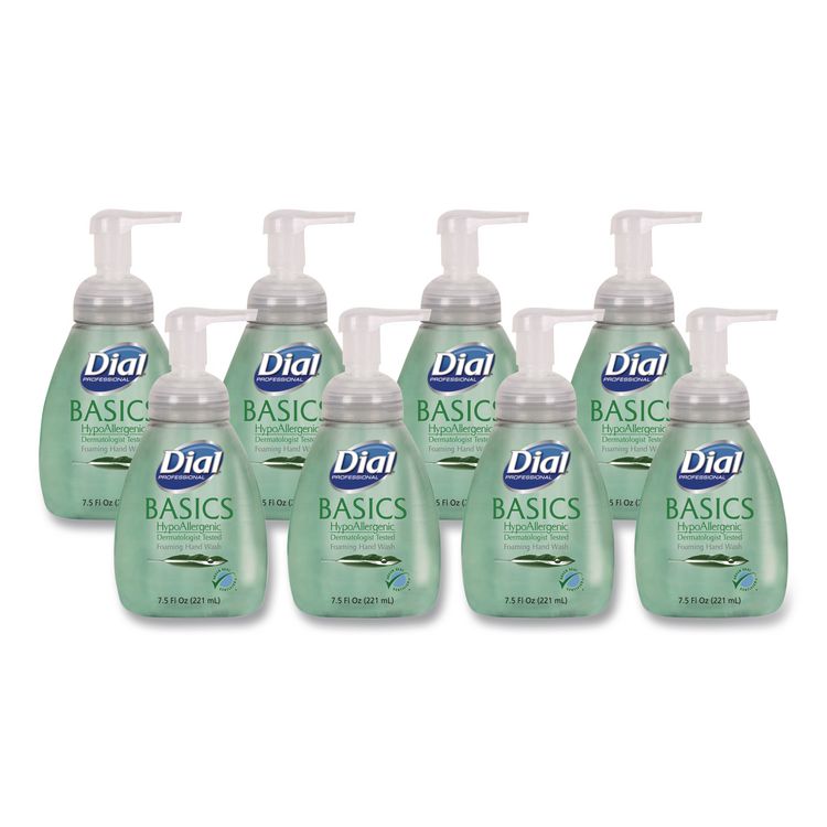 Basics Hypoallergenic Foaming Hand Wash, Honeysuckle Scent, 7.5 oz, 8/Carton