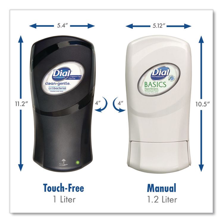 Fit Universal Manual Dispenser, 1.2 L, 4 X 5.13 X 10.5, Gray, 3/carton