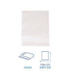 Low-Fold Dispenser Napkins, 1-Ply, 7 x 12, White, 400/Pack, 20 Packs//Carton