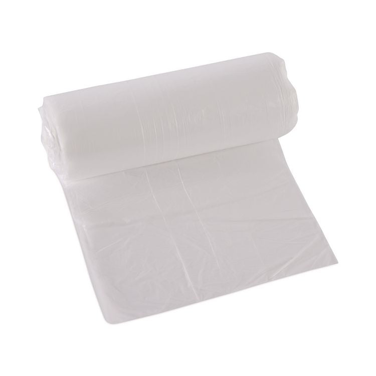 High-Density Can Liners, 30 gal, 8 mic, 30" x 36", Natural, Perforated Roll, 25 Bags/Roll, 20 Rolls/Carton