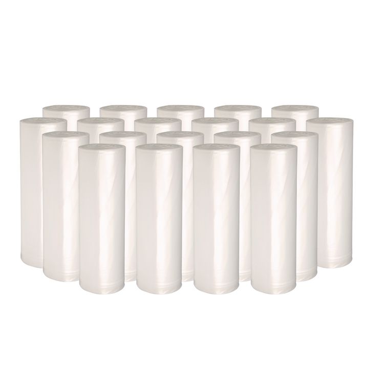 High-Density Can Liners, 30 gal, 10 mic, 30" x 36", Natural, Perforated Roll, 25 Bags/Roll, 20 Rolls/Carton