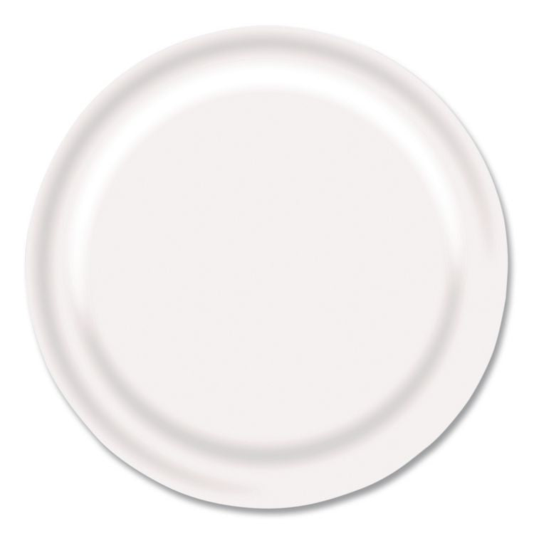 Paper Dinnerware, Plate, 9" dia, White, 1,000/Carton