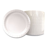Paper Dinnerware, Plate, 9" dia, White, 1,000/Carton