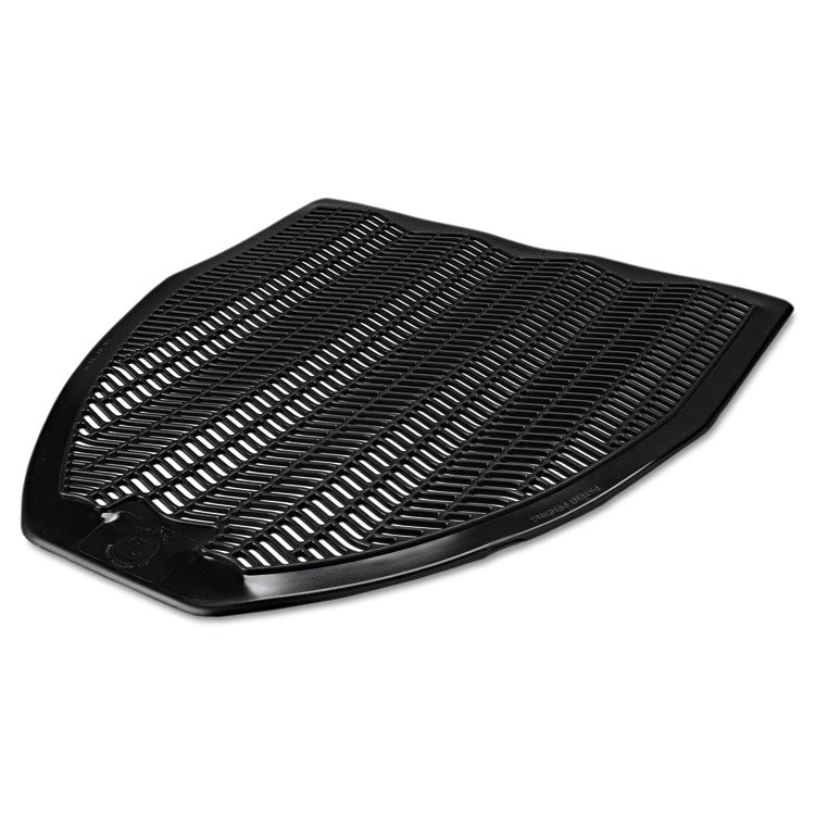 Disposable Urinal Floor Mat, Nonslip, Fresh Blast Scent, 17.5 x 20.38, Black, 6/Carton