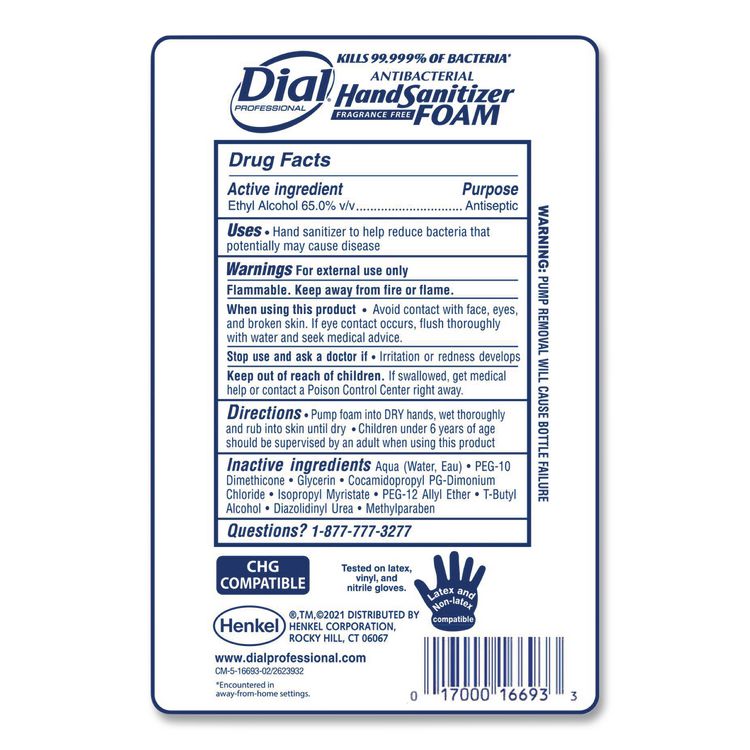 Antibacterial Foaming Hand Sanitizer Refill For Fit Touch Free Dispenser, 1 L Bottle, Fragrance-Free, 3/carton