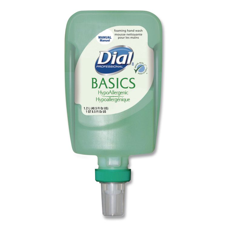 Basics Hypoallergenic Foaming Hand Wash Refill for FIT Manual Dispenser, Honeysuckle Scent, 1.2 L, 3/Carton