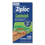 Resealable Sandwich Bags, 6.5" x 5.88", Clear, 90/Pack