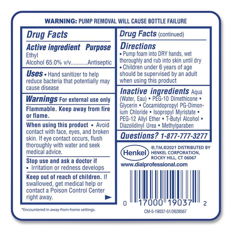 Antibacterial Foaming Hand Sanitizer Refill For Fit Manual Dispenser, 1.2 L Bottle, Fragrance-Free, 3/carton