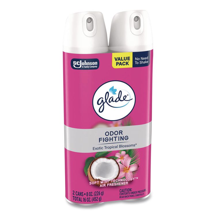 Air Freshener, Tropical Blossoms Scent, 8.3 oz, 2/Pack, 3 Packs/Carton