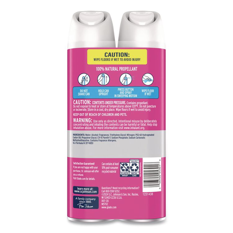 Air Freshener, Tropical Blossoms Scent, 8.3 oz, 2/Pack, 3 Packs/Carton
