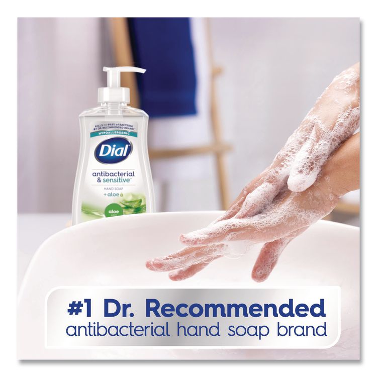 Antibacterial Liquid Hand Soap, Aloe Scent, 11 oz, 12/Carton