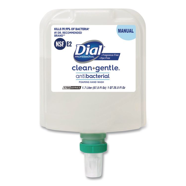 Clean+Gentle Antibacterial Foaming Hand Wash Refill for 1700 Dispenser, Fragrance-Free, 1.7 L, 3/Carton