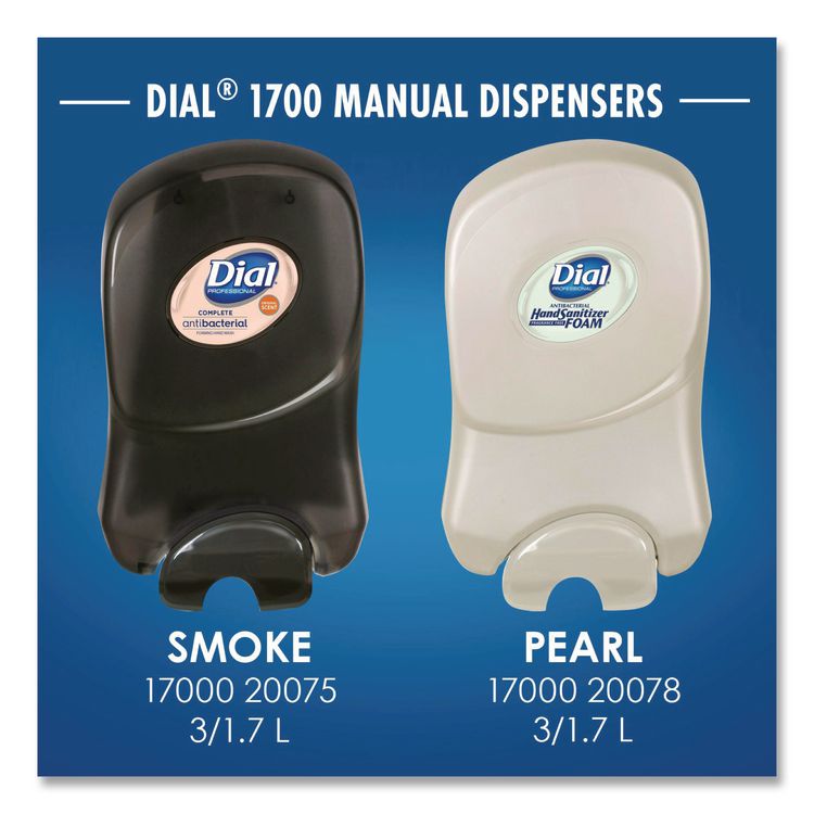 Dial 1700 Manual Dispenser, 1.7 L, 12.66 X 7.07 X 3.95, Smoke, 3/carton