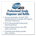 Dial 1700 Manual Dispenser, 1.7 L, 12.66 X 7.07 X 3.95, Pearl, 3/carton