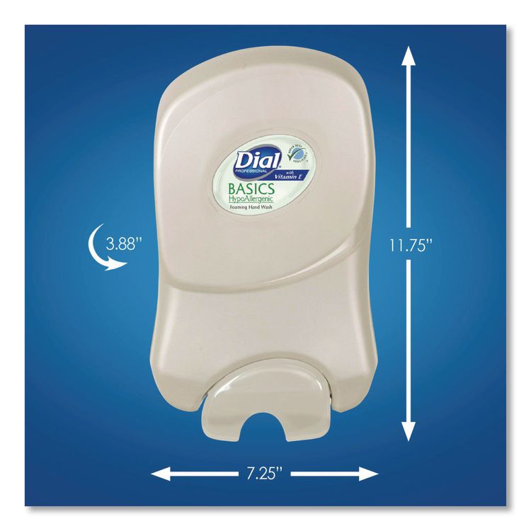 Dial 1700 Manual Dispenser, 1.7 L, 12.66 X 7.07 X 3.95, Pearl, 3/carton