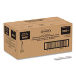 Style Setter Medium Weight Polypropylene Cutlery, Knife, Plastic, White, 1,000/Carton