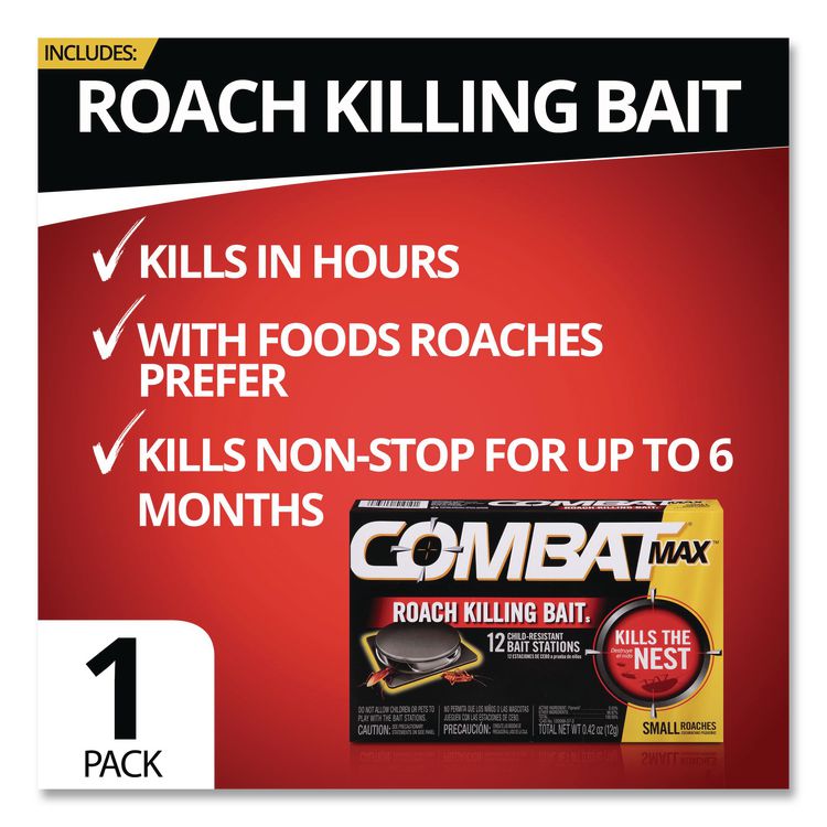 Small Roach Bait, 12/pack, 12 Packs/carton
