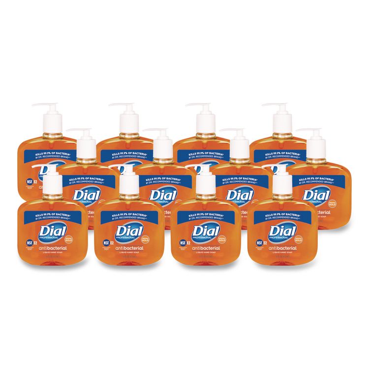 Gold Antibacterial Liquid Hand Soap, 16 oz, 12/Carton