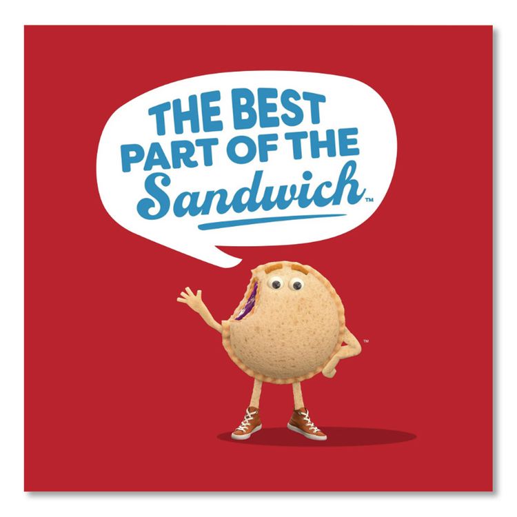 UNCRUSTABLES Peanut Butter and Grape Jelly/Peanut Butter and Strawberry Jam, 2 oz, 10 Sandwiches/Pack, 2 Packs/Carton
