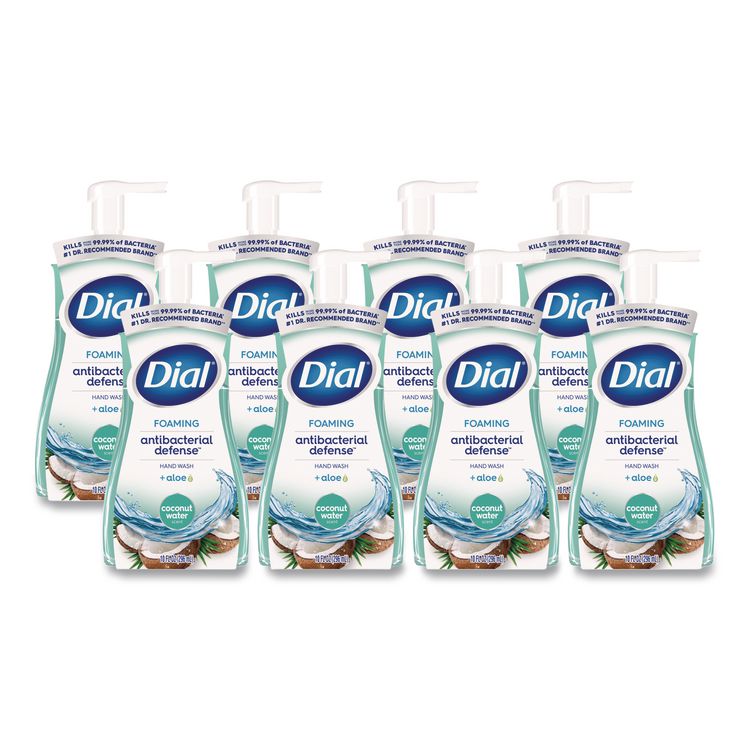 Antibacterial Foaming Hand Wash, Coconut Water Scent, 10 oz, 8/Carton