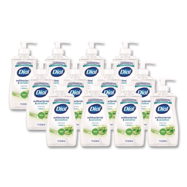 Antibacterial Liquid Hand Soap, Aloe Scent, 11 oz, 12/Carton