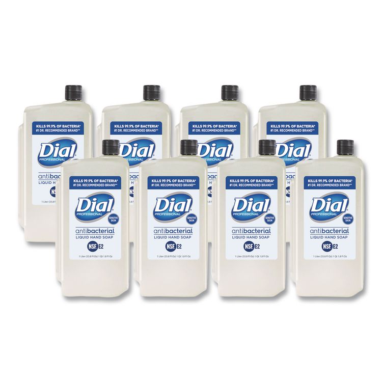 Antibacterial Liquid Hand Soap for Sensitive Skin Refill for 1 L Liquid Dispenser, Light Floral Scent, 1 L, 8/Carton
